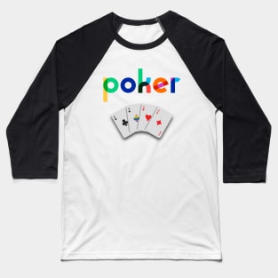 LGBT Poker Player Baseball T-Shirt